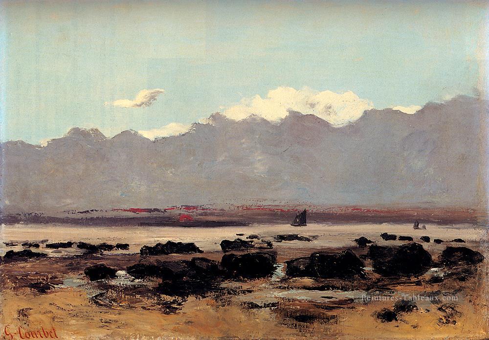 Paysage marin près de Trouville Réaliste réalisme peintre Gustave Courbet Peintures à l'huile